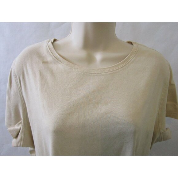 St John's Bay Plus Size 1X Tees Tops 1 Black 1 Beige Short Sleeve Lot of 2 EUC - Picture 9 of 12